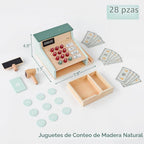 PairPear Caja Registradora de Juguete de Madera, Juguetes de Juego