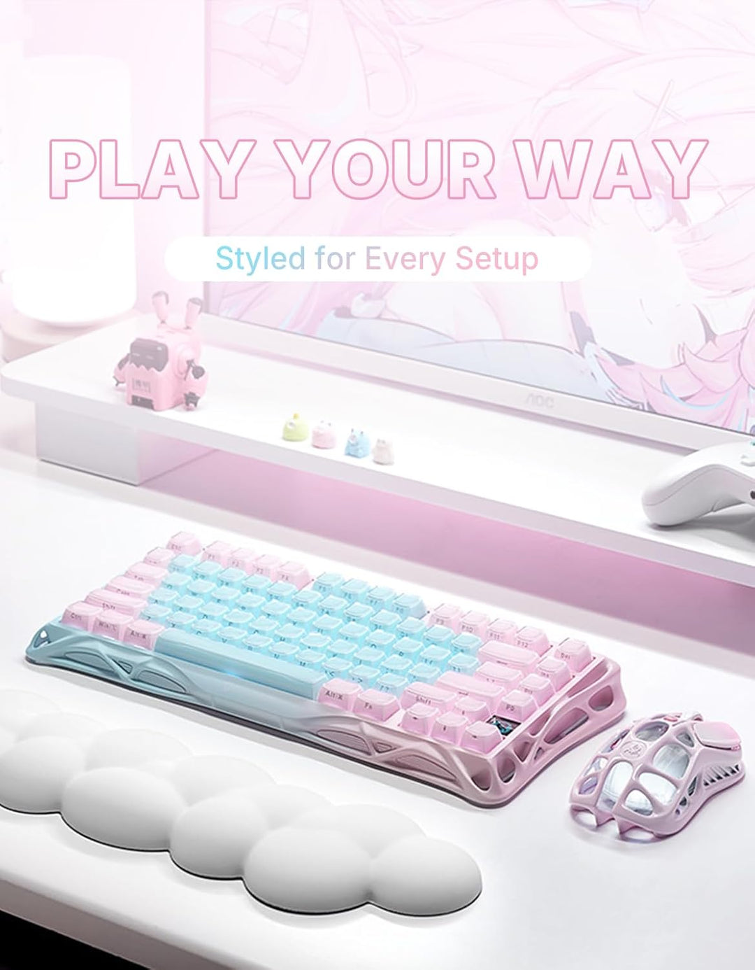 GravaStar Mercury K1 Lite - Teclado para juegos 75%, teclado inalám...