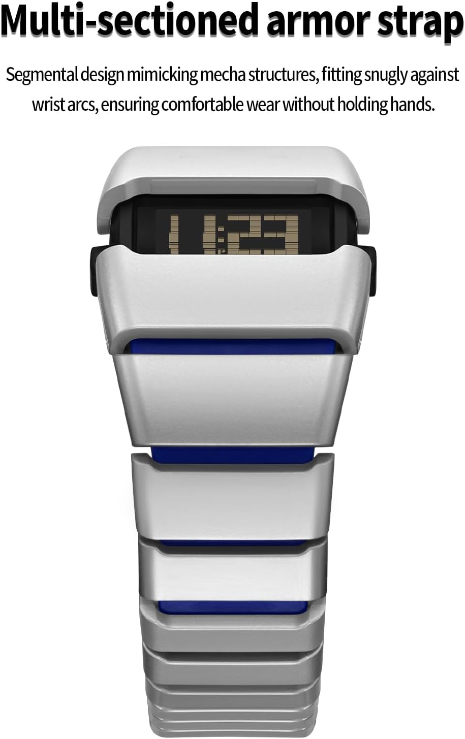 MASTOP Reloj digital único para hombre, reloj de pulsera punk retro