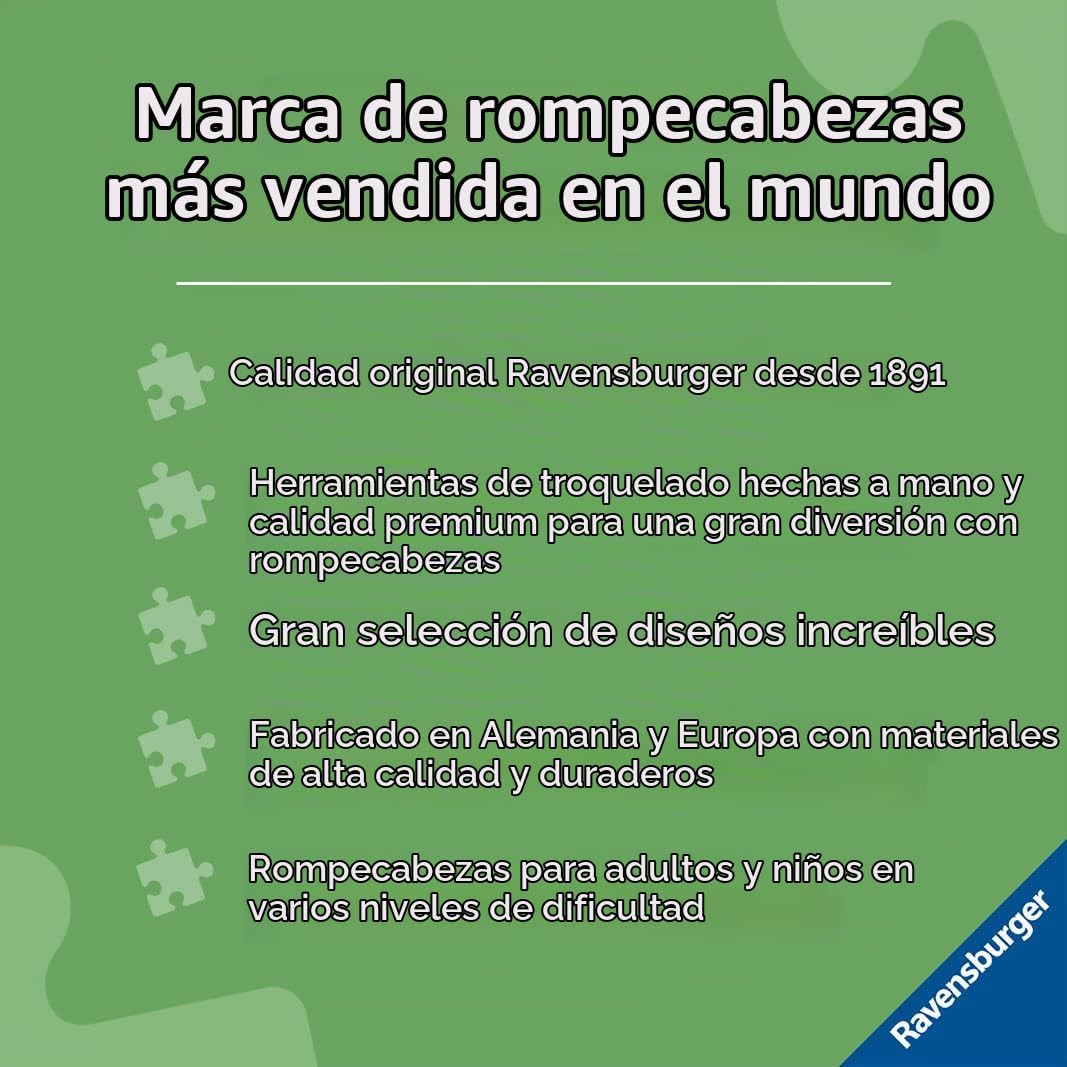 Ravensburger - 99 lugares en Europa - Rompecabezas de 1000 piezas - Impresionantes instantáneas de los lugares más populares de Europa - Castillos, puentes y más - Idea de regalo - Rompecabezas para