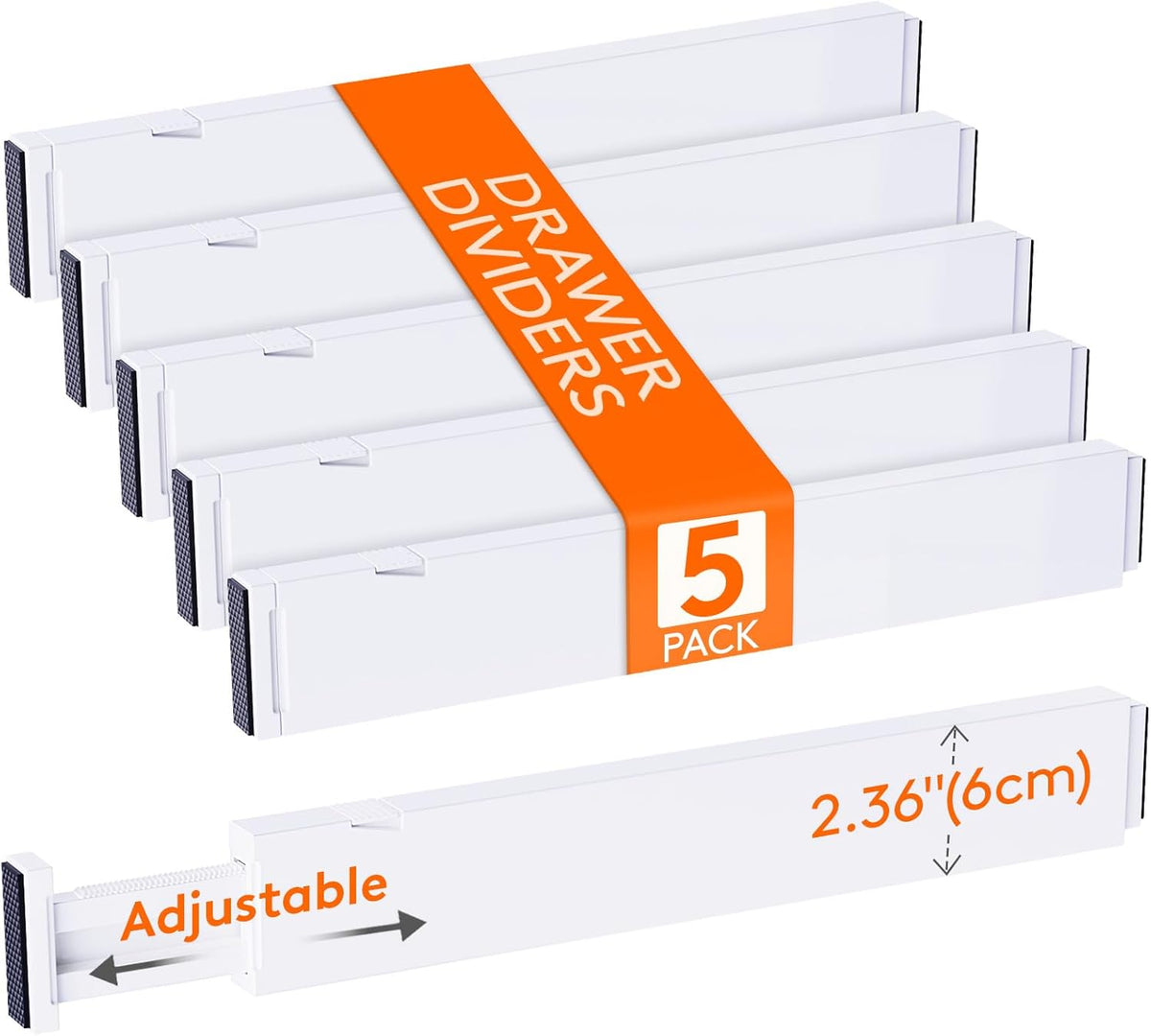 Lifewit Divisores de cajones de cocina mejorados de 2.36 pulgadas