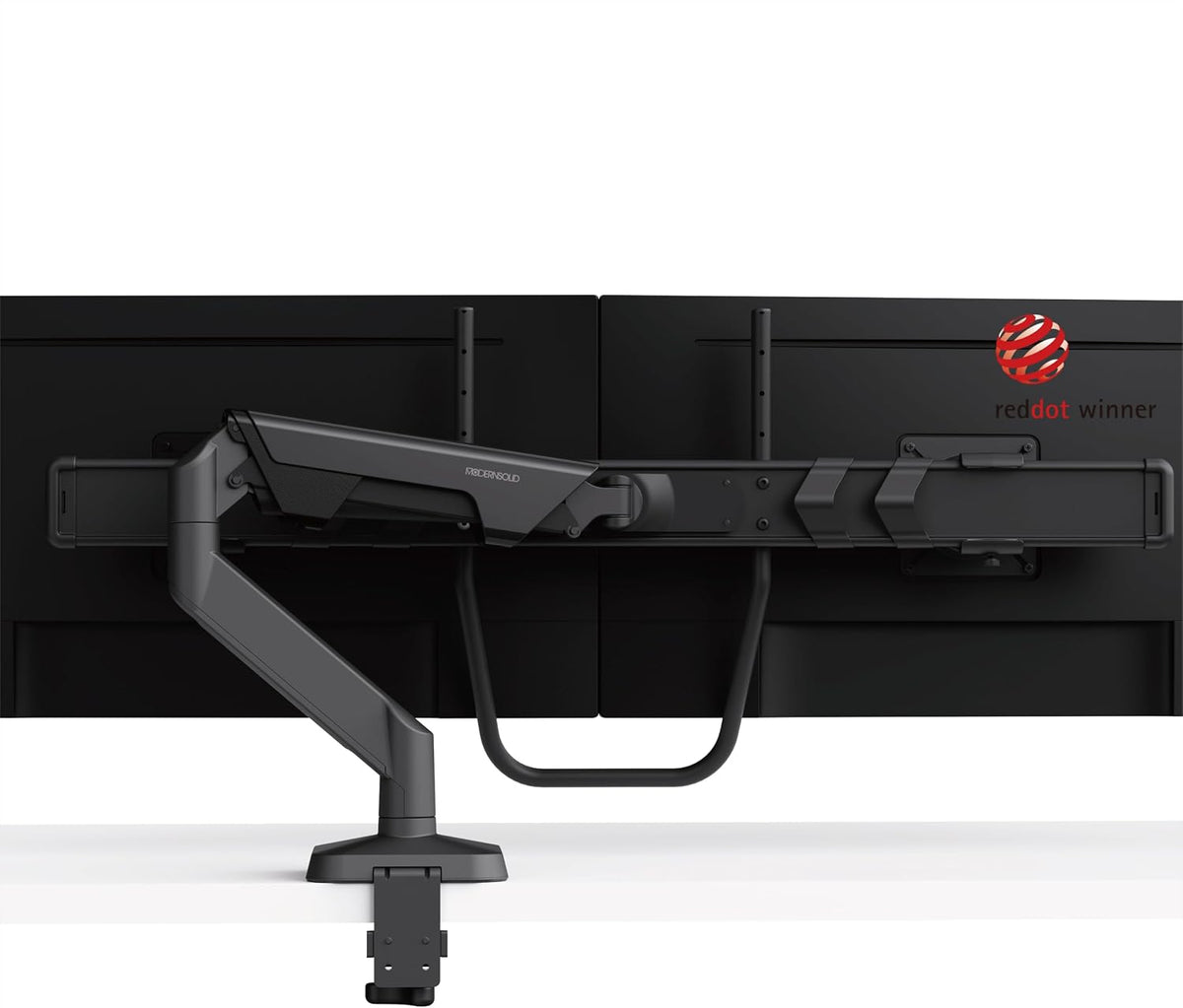 Soporte de escritorio con brazo de monitor doble para dos