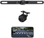 Cámara de respaldo inalámbrica AHD 1080P Cámara de matrícula para iPhone iPad Android Teléfonos inteligentes Visión nocturna clara IP68 impermeable vista trasera/frontal cámara inversa para sedanes