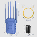 AX3000 Extensor WiFi 6 para exteriores, extensor de señal WiFi para exteriores de largo alcance, punto de acceso WiFi al aire libre, IP67 resistente a la intemperie, fuente de alimentación PoE, para
