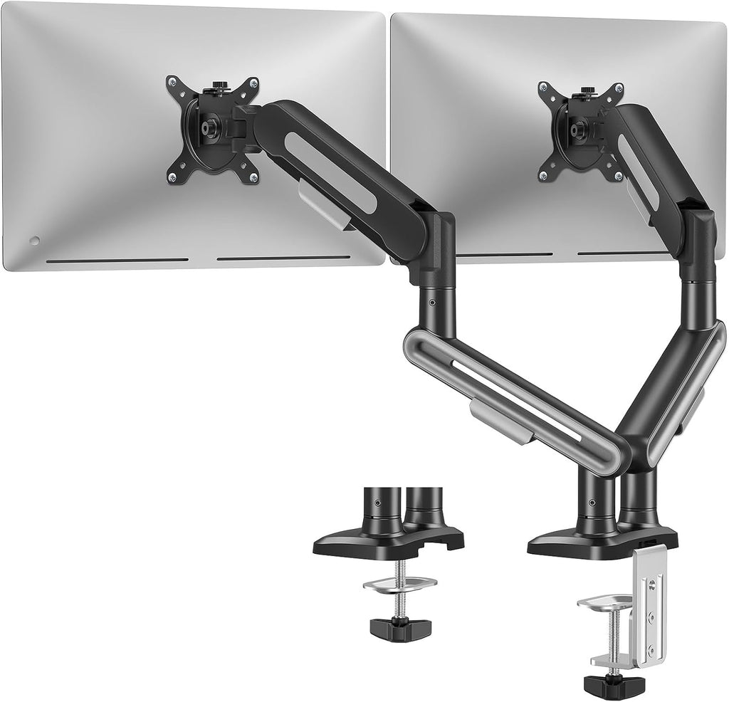 Soporte de monitor dual MOUNTUP, brazo de monitores de alta resistencia