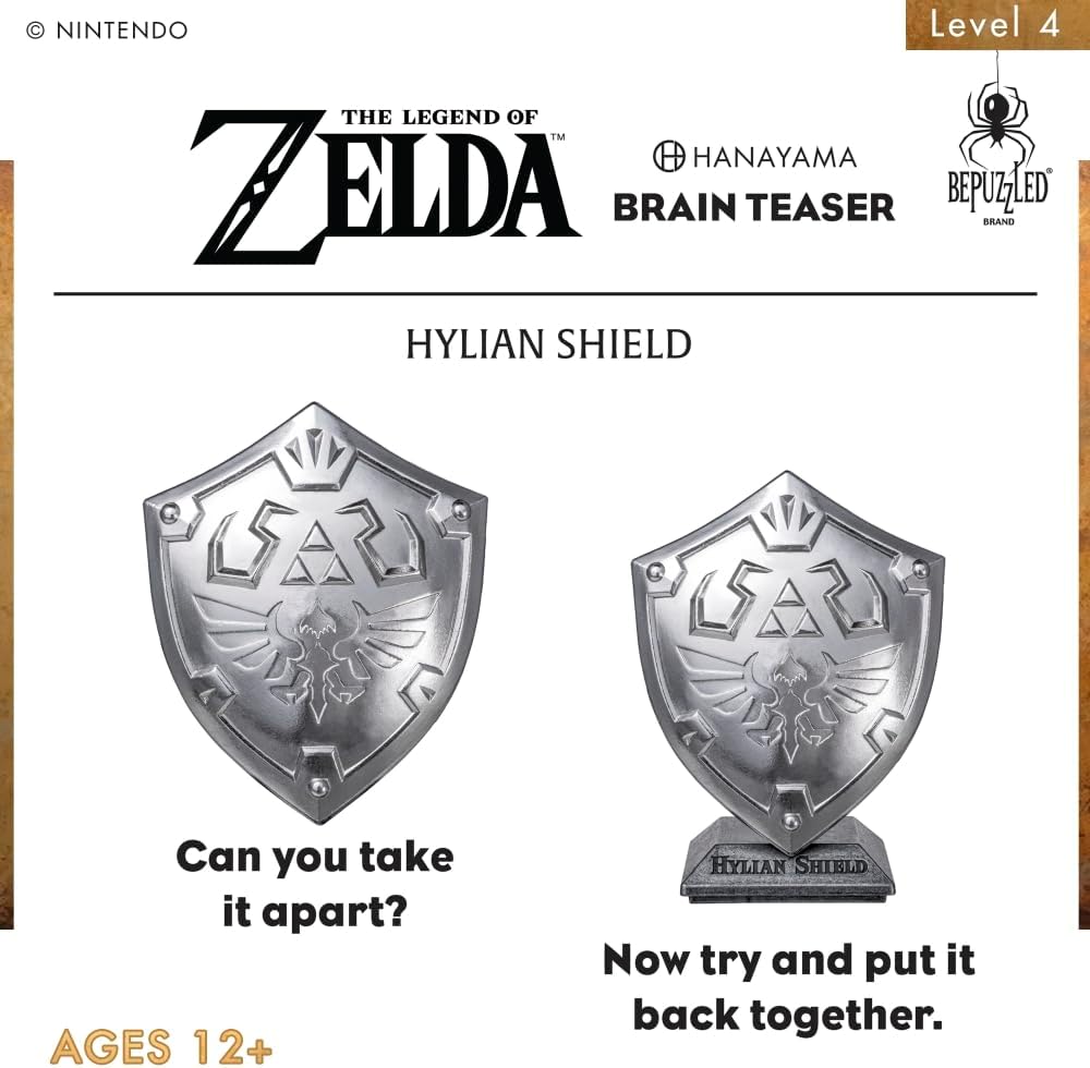Legend de Zelda Hylian Shield Hanayama metal Brain Teaser, partir de 12