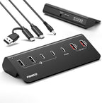 FIDECO, H7124PQ, hub USB 3.2 de 2 puertos, alimentado