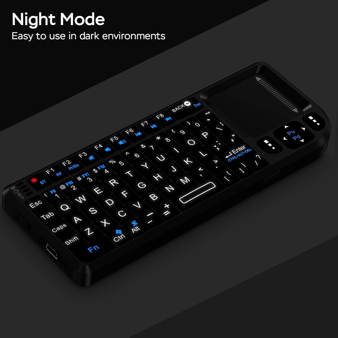 Mini teclado con panel táctil, mini teclado Bluetooth, portátil ina...