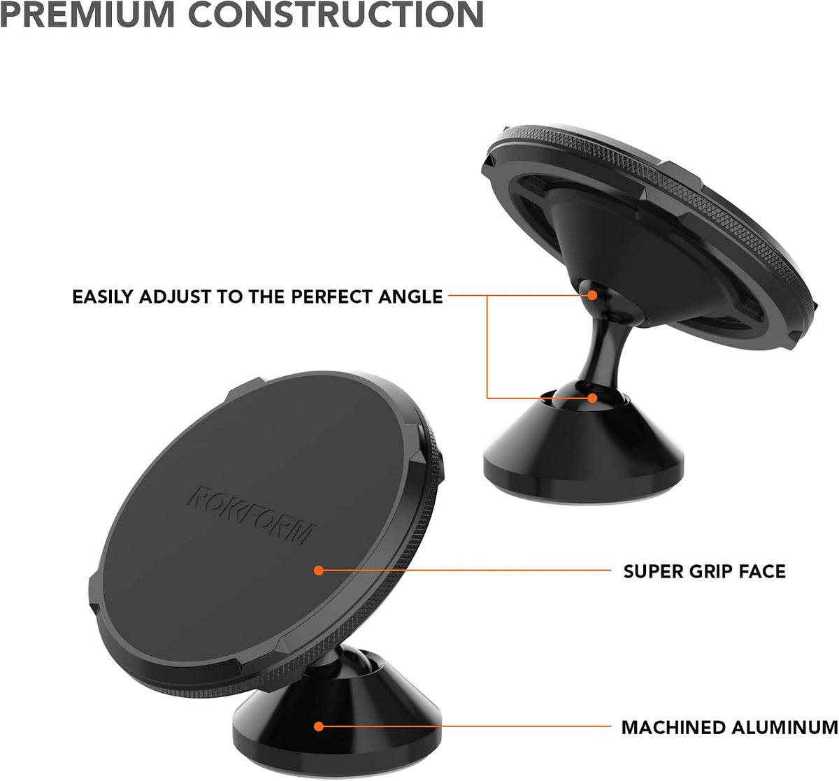 Rokform Funda resistente para iPhone 17 Pro Max + soporte magnético giratorio para teléfono para tablero