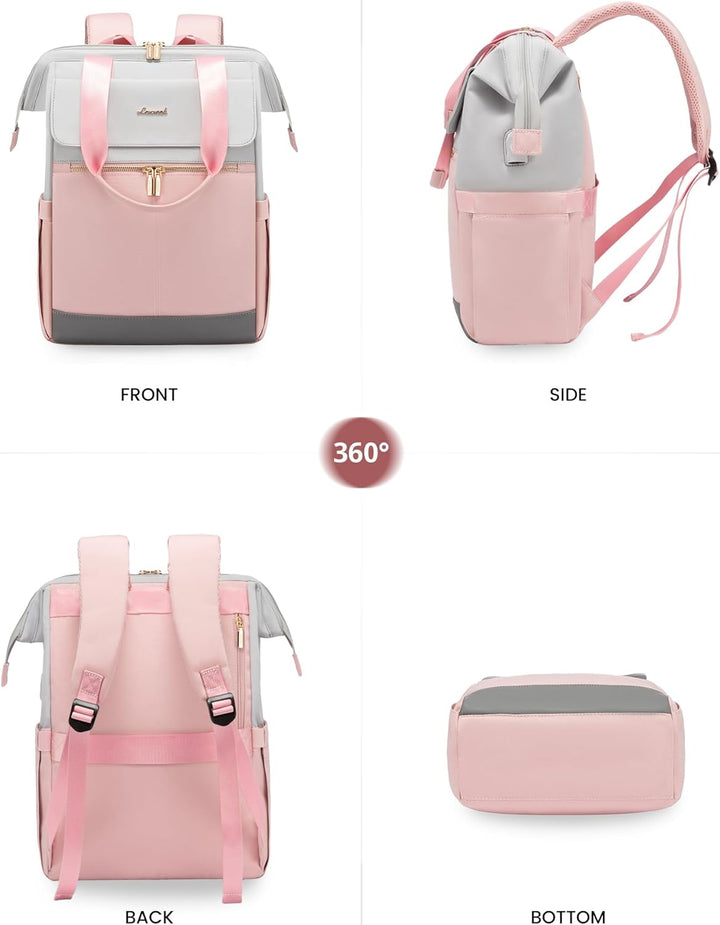 LOVEVOOK Mochila para laptop para mujer, mochila de trabajo convert...