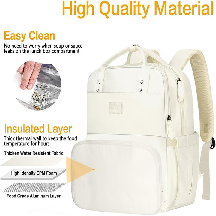 MATEIN - Mochila para mujer con fiambrera, mochila de 17 pulgadas c...