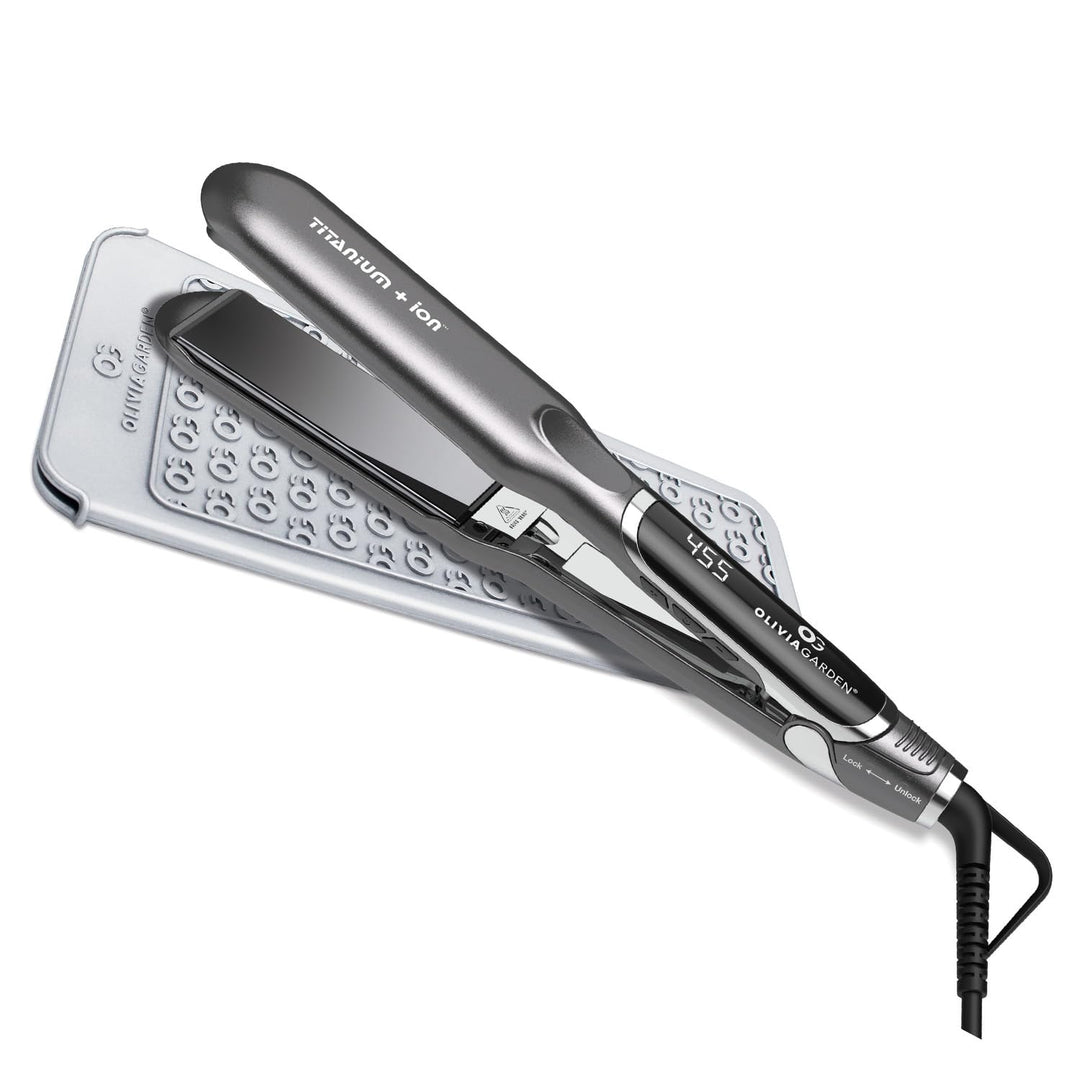 Olivia Garden Titanium + Ion Professional Flat Iron - Hair Straight...