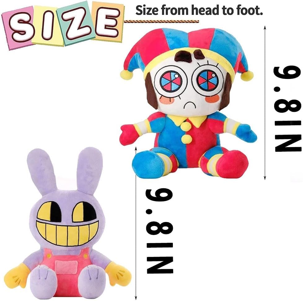 Nultse Jax y Pomni de peluche, muñecas de peluche lindas de terror,...
