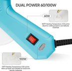 Pistola de pegamento caliente de tamaño completo ROMECH con alimentación dual de 60/100 W y 21 barras de pegamento caliente (7/16"), pistola de pegamento industrial de calentamiento rápido y