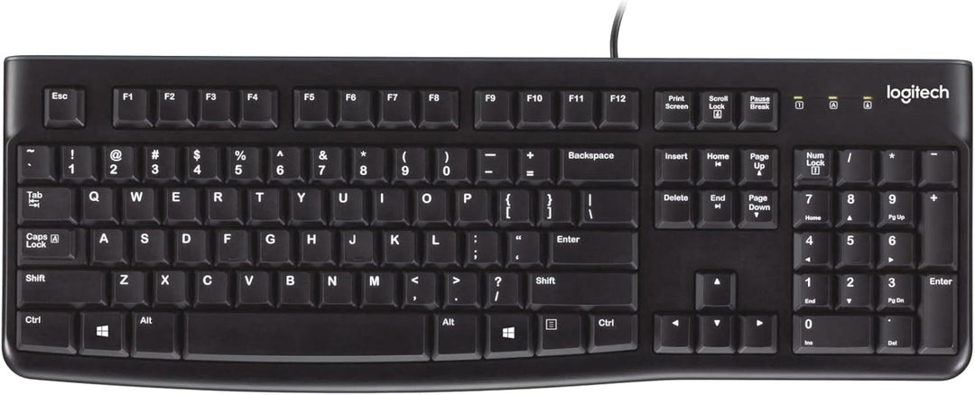 K120 teclado ergonómico de escritorio con cable USB negro