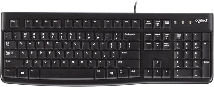 K120 teclado ergonómico de escritorio con cable USB negro