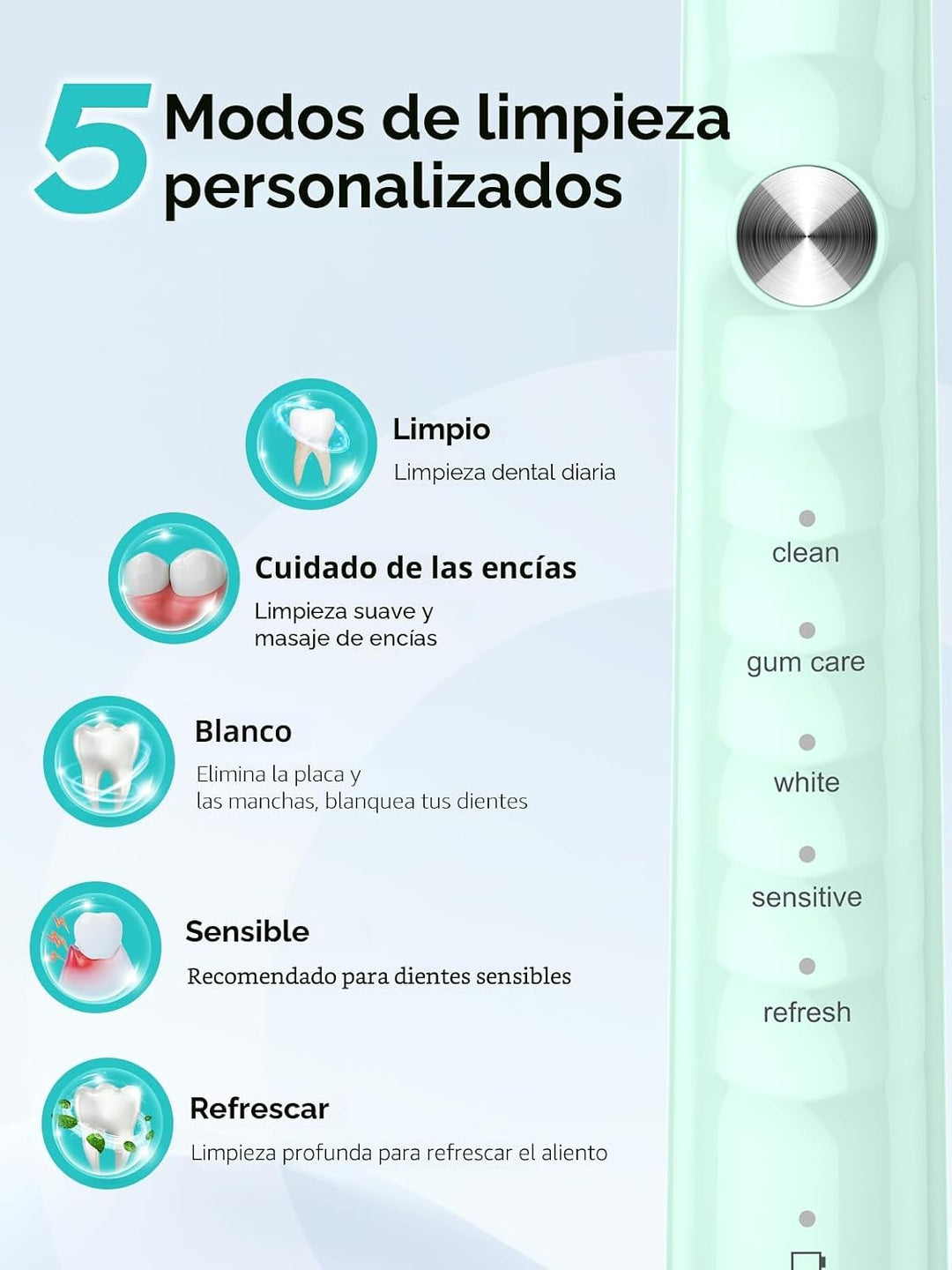 Cepillo de dientes eléctrico sónico COSLUS C40 para adultos, 47000V...