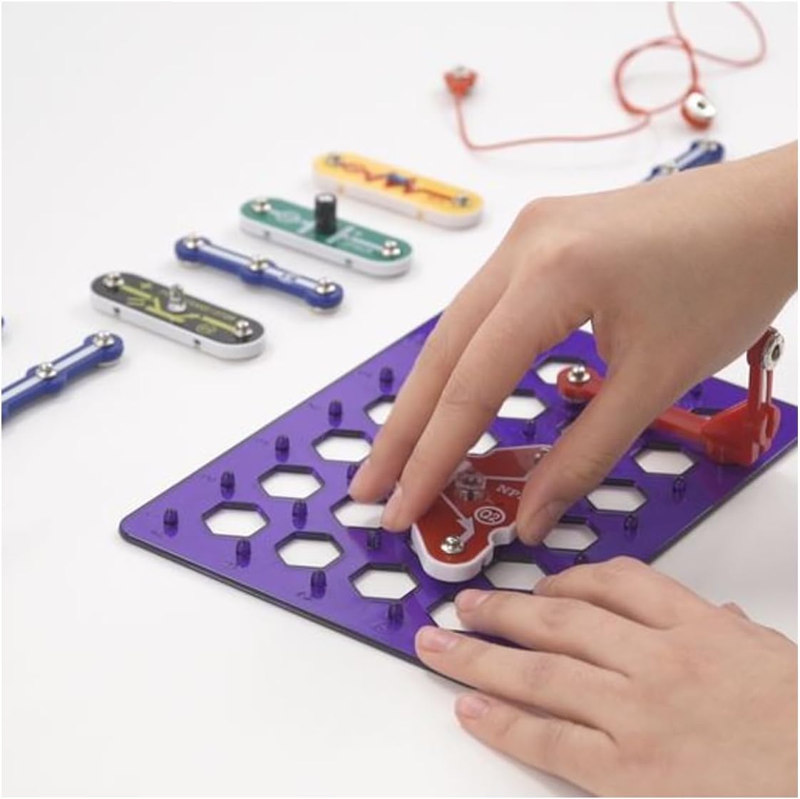 Lámpara Snap Circuits Elenco Kit de construcción de electrónica para el hogar de Snap Circuits para niños a partir de 8 años
