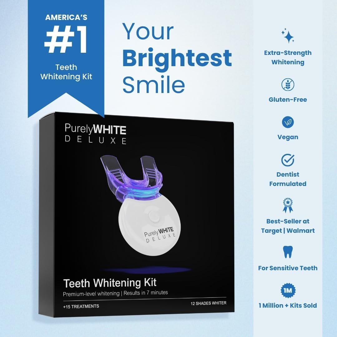 PurelyWHITE DELUXE Kit de blanqueamiento dental, blanqueamiento den...