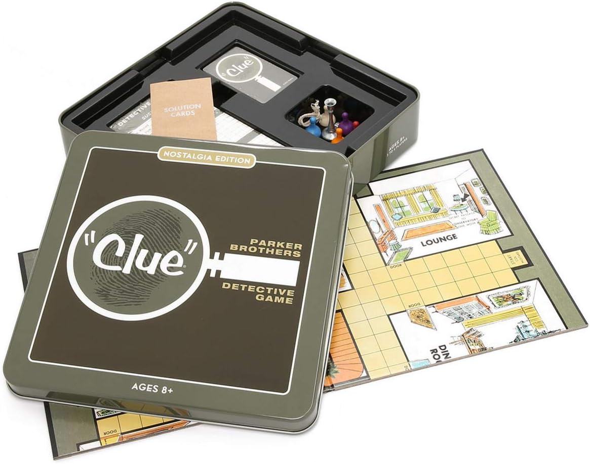 WS Game Company Clue Nostalgia Edition Juego de mesa en lata coleccionable