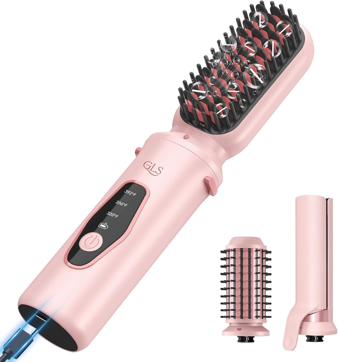 GLS 3-in-1 Cordless Hair Styling Set, Cordless Hair Straightener, C...