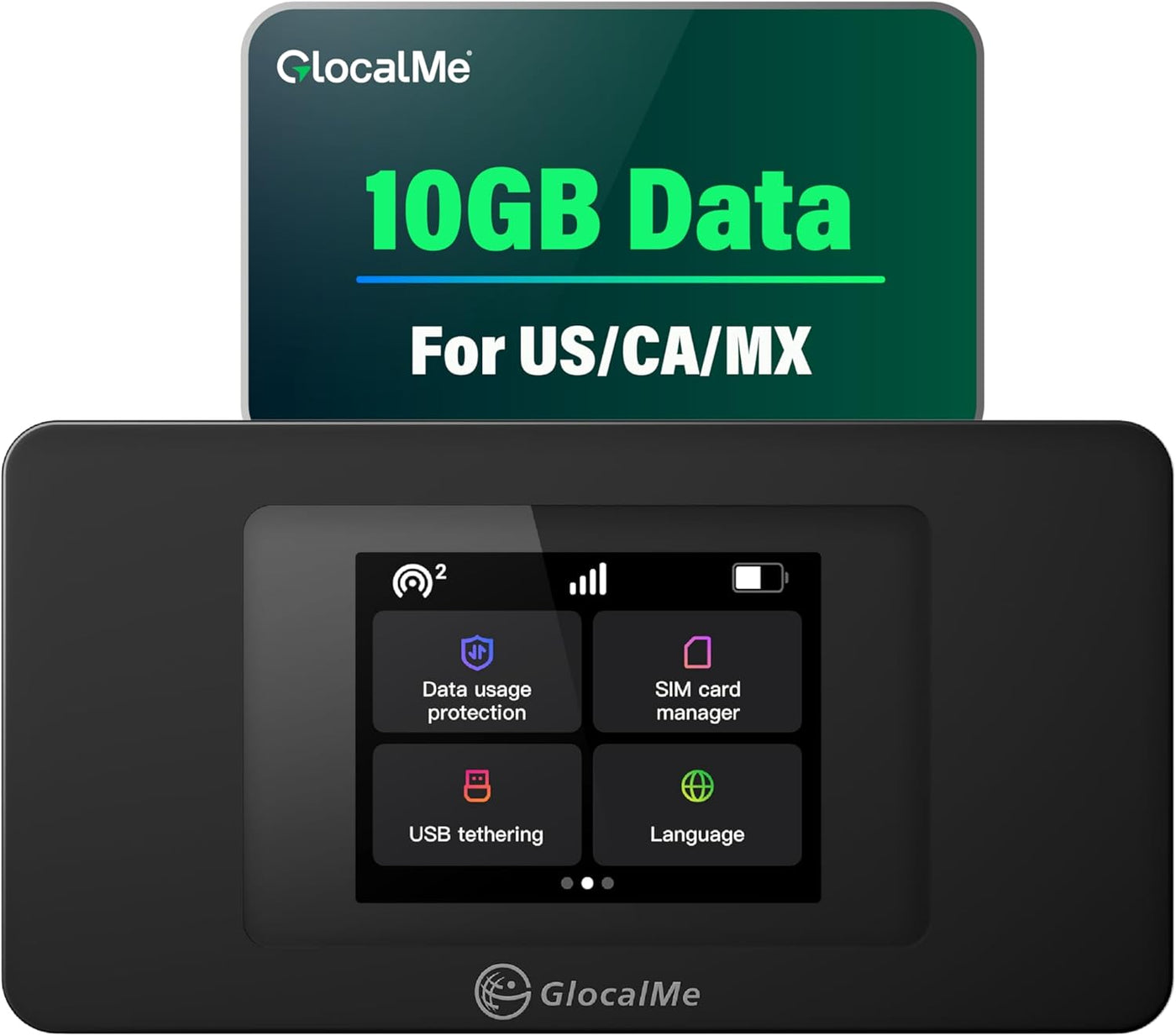 GlocalMe DuoTurbo - Dispositivo de punto de acceso móvil 4G con 10...