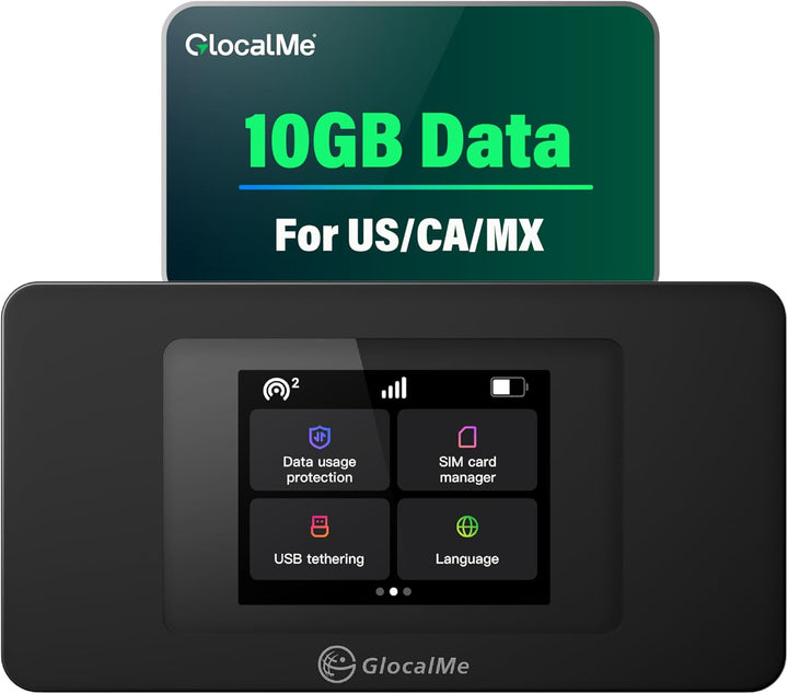 GlocalMe DuoTurbo - Dispositivo de punto de acceso móvil 4G con 10...
