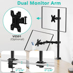 Brazo de monitor alto WALI para escritorio para pantallas de 13-34 pulgadas, 22 lbs por brazo