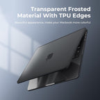 BlueSwan Funda antigrietas para MacBook Pro, Negro (Frosted Black), Pro 13-inch (2022-2016)