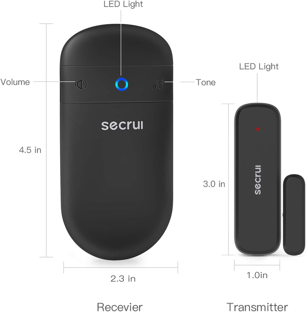 SECRUI Timbre de puerta, timbre de sensor abierto para puerta para negocios
