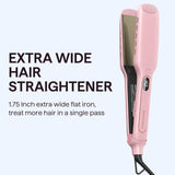 Wavytalk Plancha plana de titanio para cabello húmedo o liso, con v...