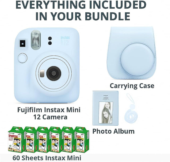 Fujifilm Instax Mini 12 - Cámara instantánea color morado lila y pe...