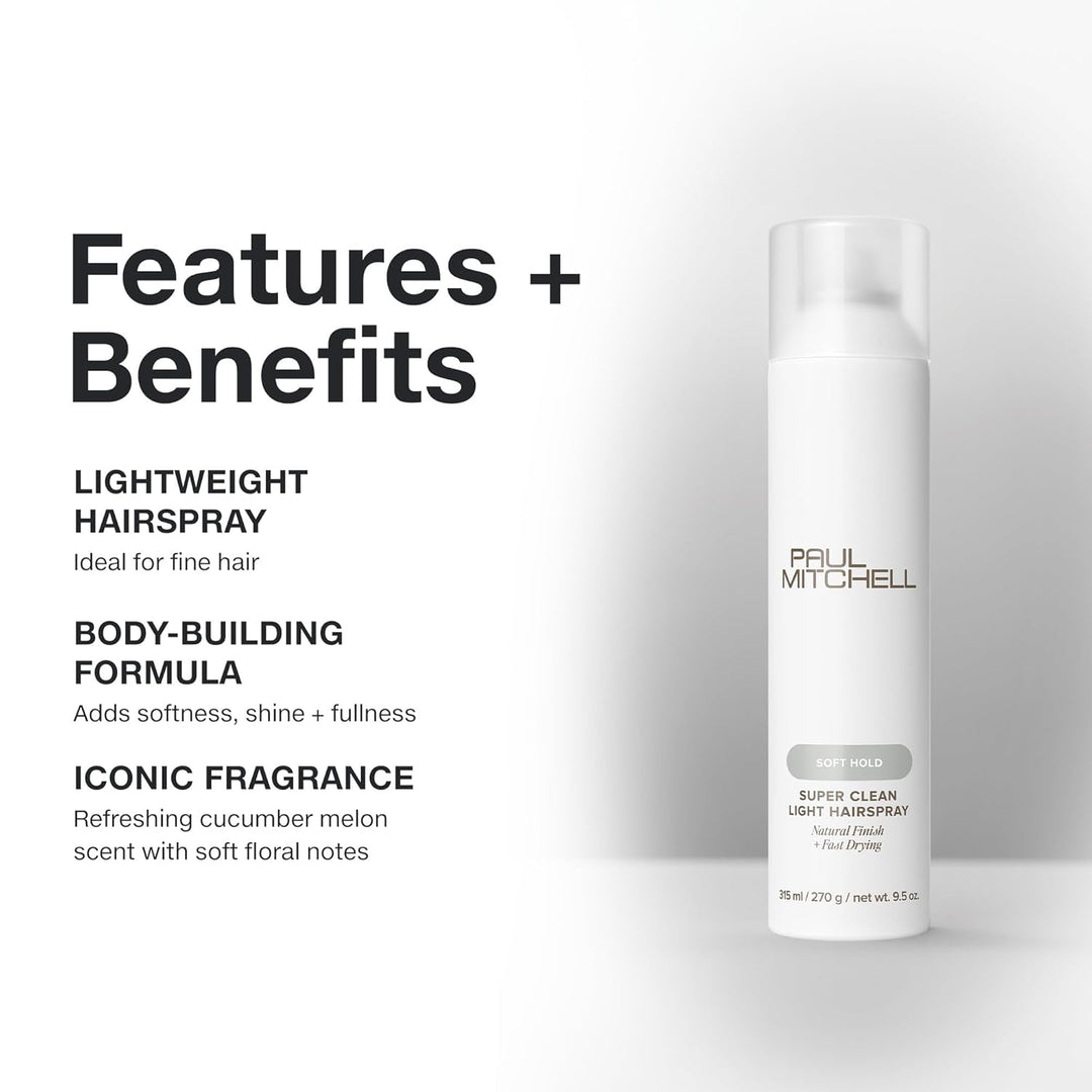 Paul Mitchell Laca para el cabello Super Clean con acabado ligero,...