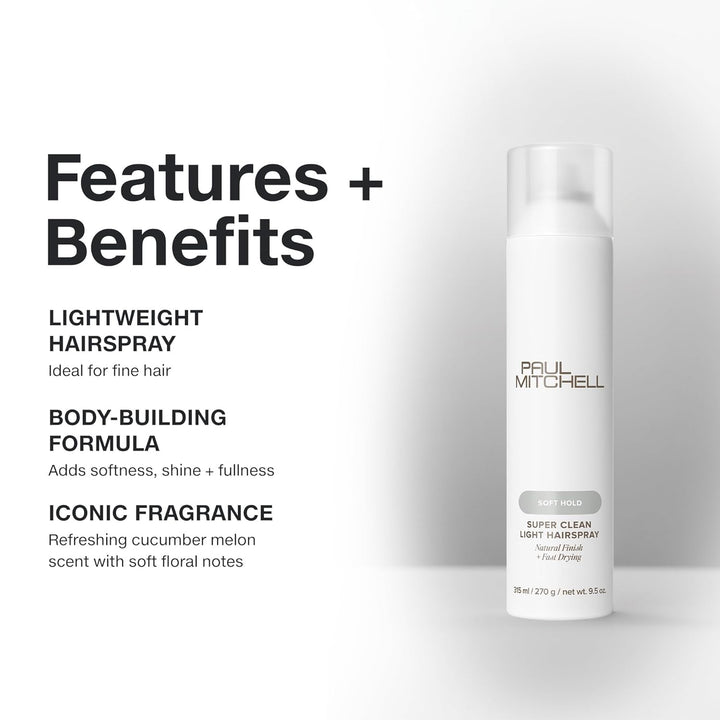 Paul Mitchell Laca para el cabello Super Clean con acabado ligero,...