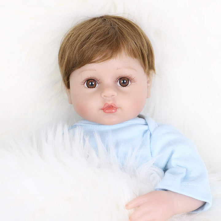 ENADOLL Reborn Baby Doll realista de vinilo de silicona bebé azul p...