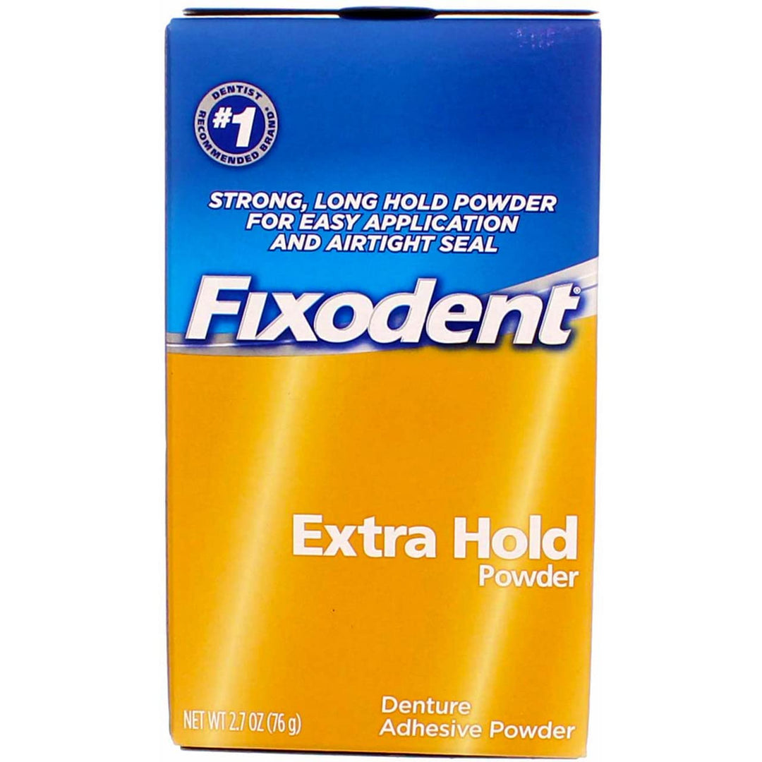 Fixodent Polvo adhesivo para dentaduras postizas Extra Hold 2.70 oz...