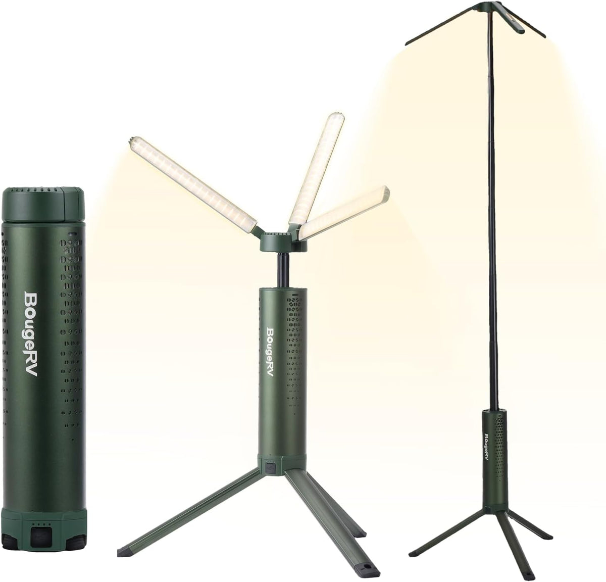 Lámpara BougeRV Luz telescópica para acampar T1, linterna recargable de 15600 mAh
