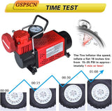 GSPSCN Inflador de neumáticos de alta resistencia 150PSI 12V Bomba...