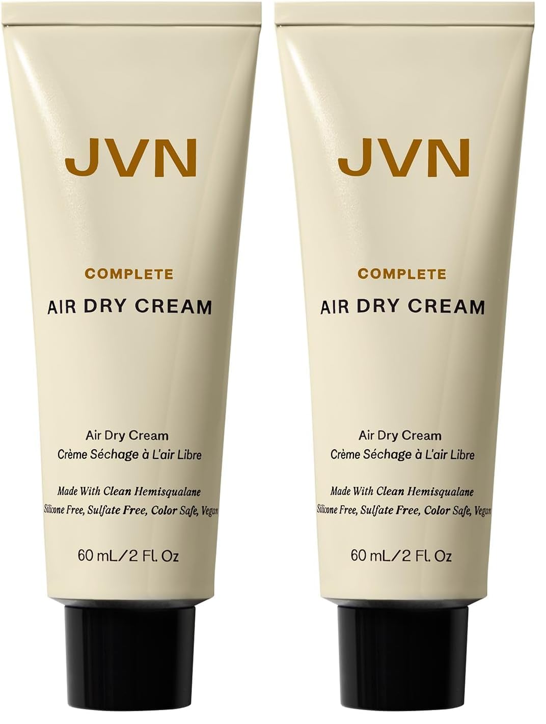 JVN No Heat Complete Air Dry Cream, 2 onzas líquidas, tamaño de via...