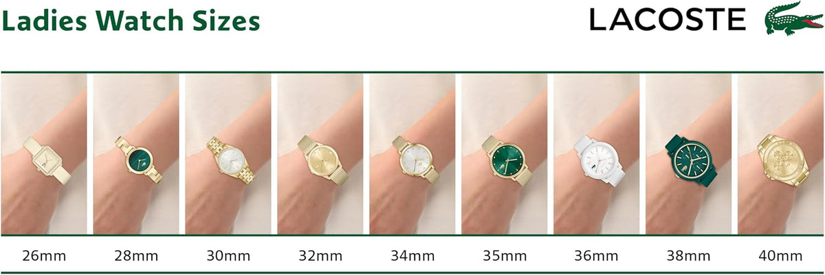 Lacoste. 12.12 Leap Reloj de cuarzo para mujer - 3 manecillas - Caja con forma cuadrada - Esfera espejada - Brazalete de eslabones - Reloj sofisticado - Regalo para ella - 26 mm