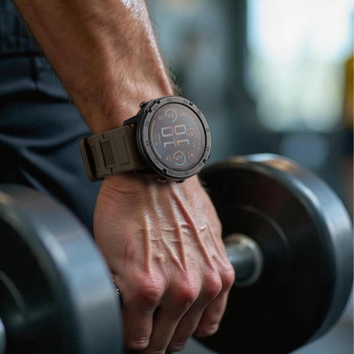 Bandletic Correa de silicona para exteriores compatible con Garmin Watch