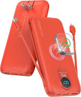 LENGSUM Cargador portátil, cargador de batería de carga rápida de 1...