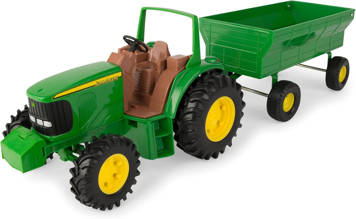 TOMY John Deere Kids Tractor Toy con Flarebox Wagon Set - 8 Inches