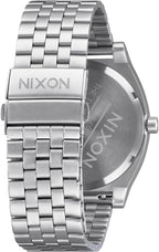 NIXON Time Teller Solar A1369 - Reloj analógico para hombre con energía solar resistente al agua de 100 m (esfera del reloj de 40.5 mm, correa de acero inoxidable de 20 mm con 5 eslabones)