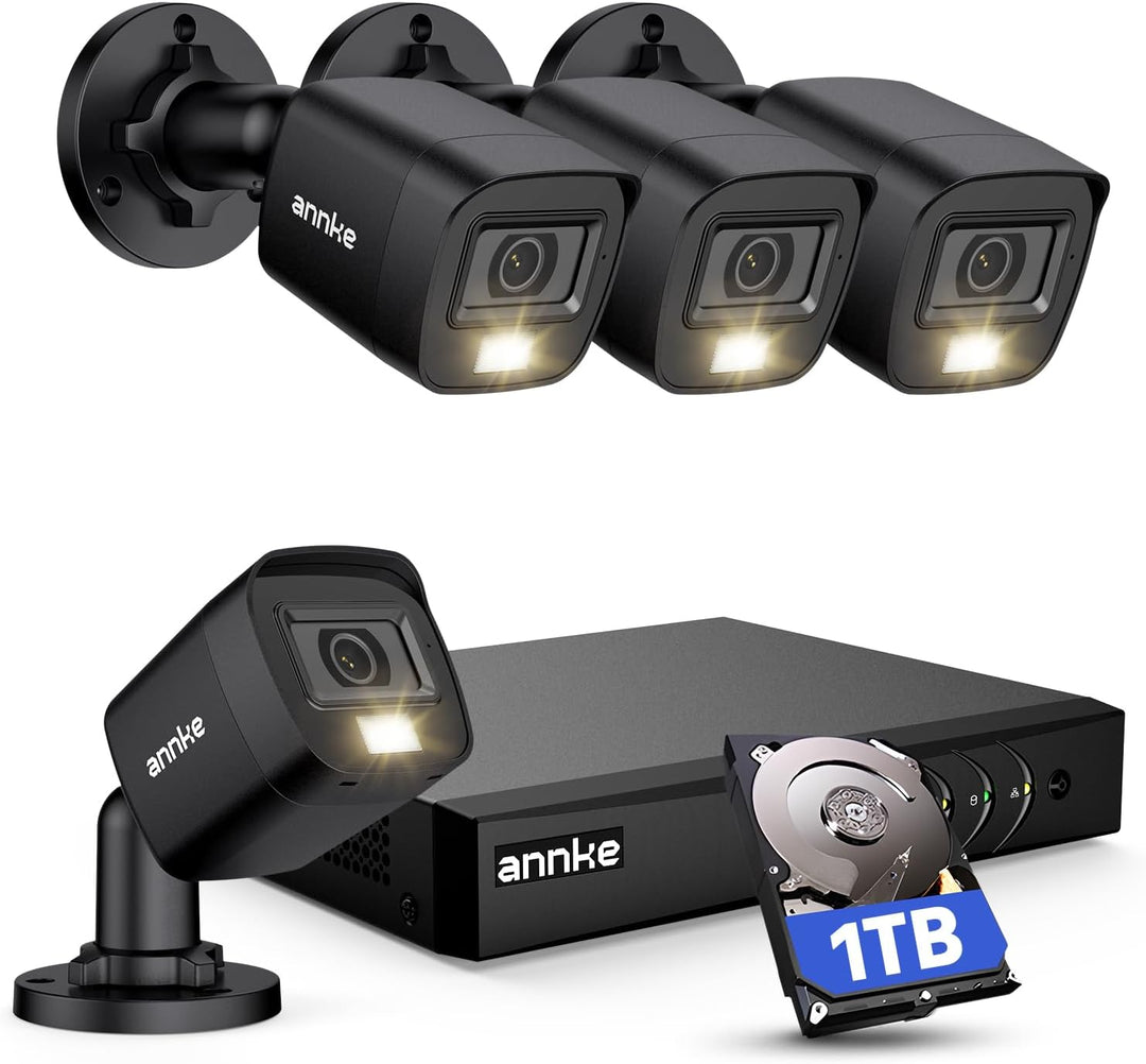ANNKE Sistema de cámara de seguridad con cable H.265+ 3K Lite de 8...