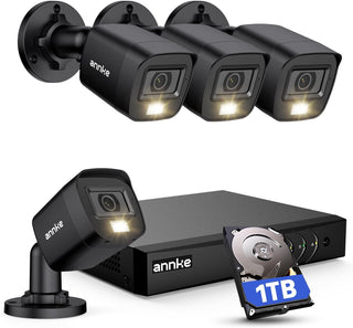 ANNKE Sistema de cámara de seguridad con cable H.265+ 3K Lite de 8...