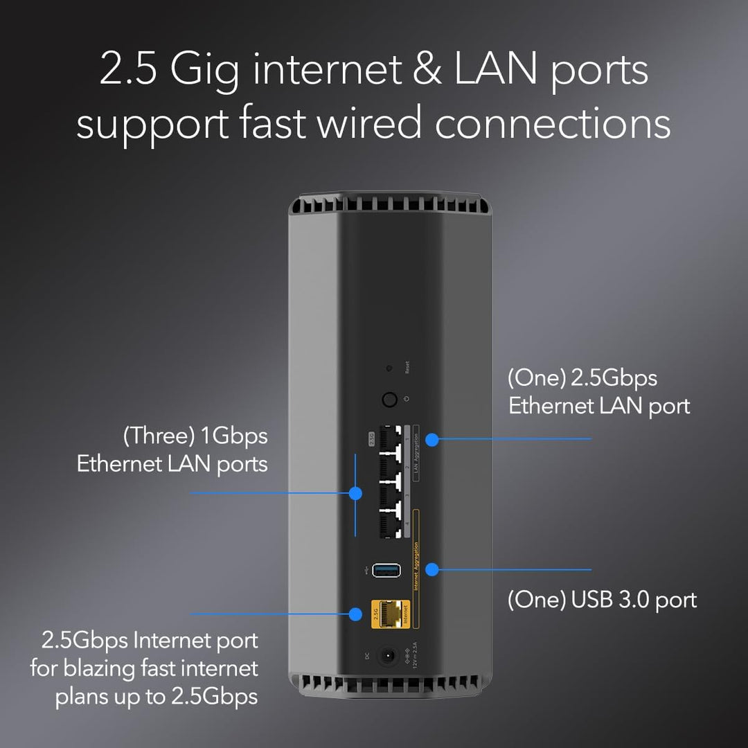 NETGEAR Nighthawk Enrutador WiFi 7 de doble banda (RS200) \u2013 Ca...
