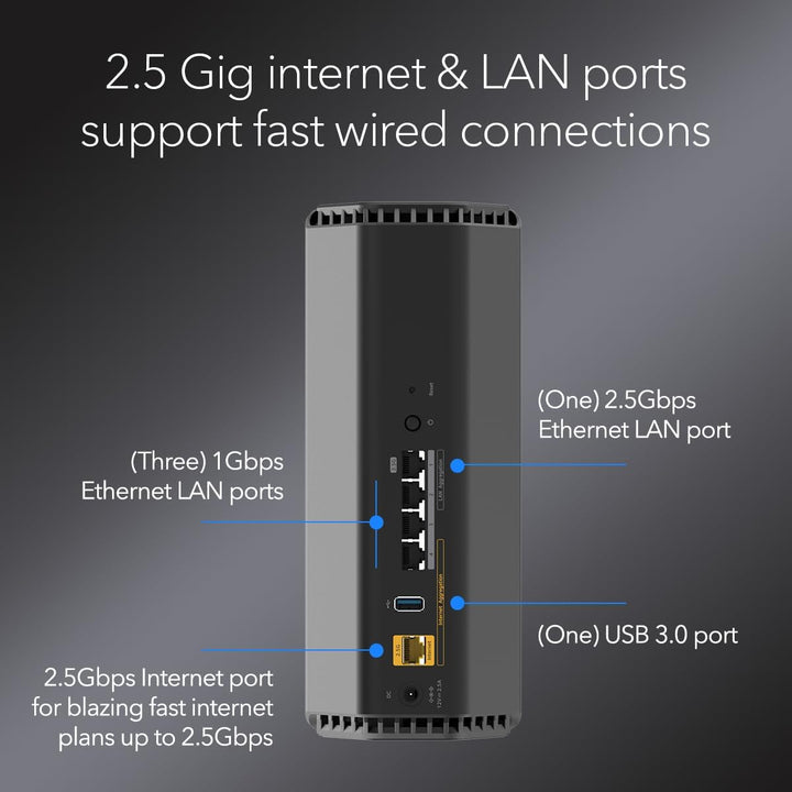 NETGEAR Nighthawk Enrutador WiFi 7 de doble banda (RS200) \u2013 Ca...