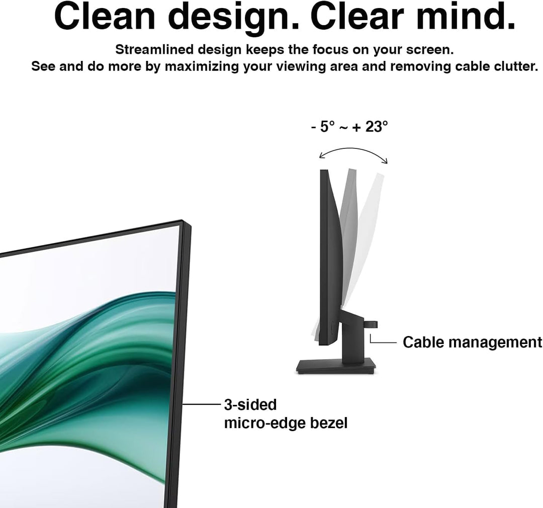 HP 24" Series 3 Pro 324pv FHD Monitor con 5 ms de tiempo de res...