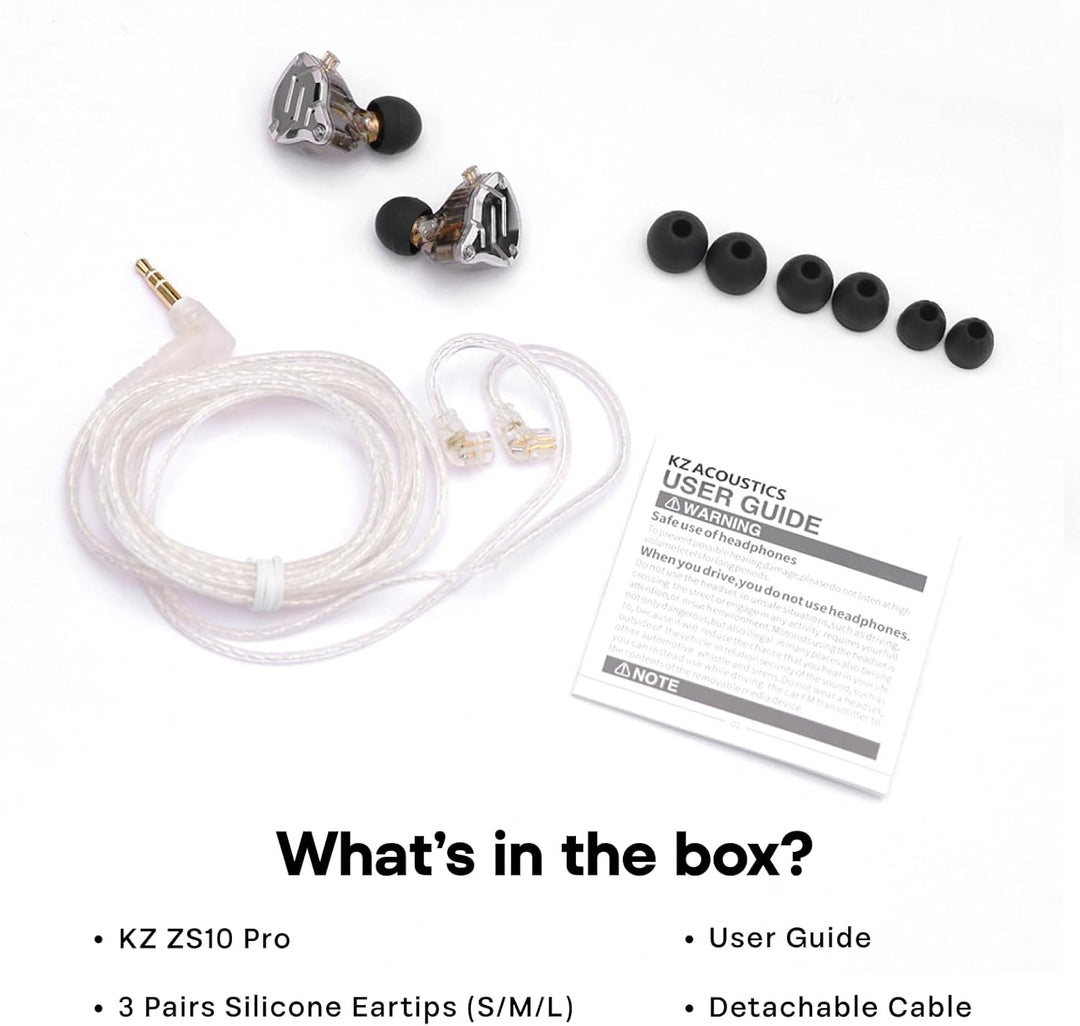 Linsoul - KZ ZS10 Pro, 4BA+1DD, con 5 controladores, auriculares de...